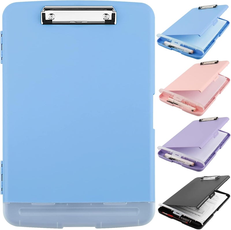 SFLHHDM Clipboard with Pen Holder, Legal Size Nursing Clipboard with Storage, Plastic Clip Board for Writing, Lightweight Cute Clipboards Storage with Low Profile Clip for Work, Office - Image 1